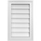 Ekena Millwork Vertical Surface Mount PVC Gable Vnt: Non-Functional, w/2"W x 1-1/2"H, Brickmould Frame, 14"W x 22"H GVPVE14X2202SN - alternate 1